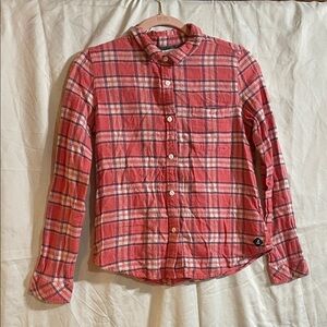 Sperry Women’s  Red and White Plaid Button Down Shirt